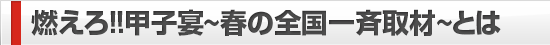 燃えろ!!甲子宴〜春の全国一斉取材〜とは