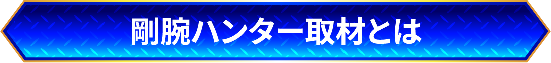 剛腕ハンター取材とは